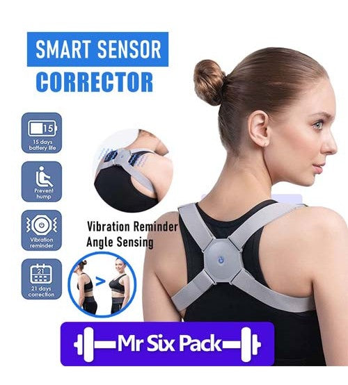 Rechargeable Smart Sensor Posture Upper Back Brace Support for Men and Women Pain Relief