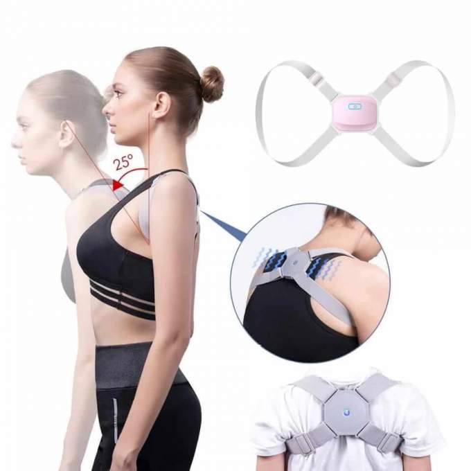 Rechargeable Smart Sensor Posture Upper Back Brace Support for Men and Women Pain Relief